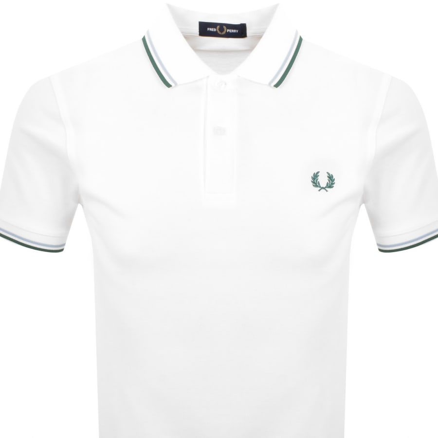 Fred Perry Twin Tipped Polo T Shirt White | Mainline